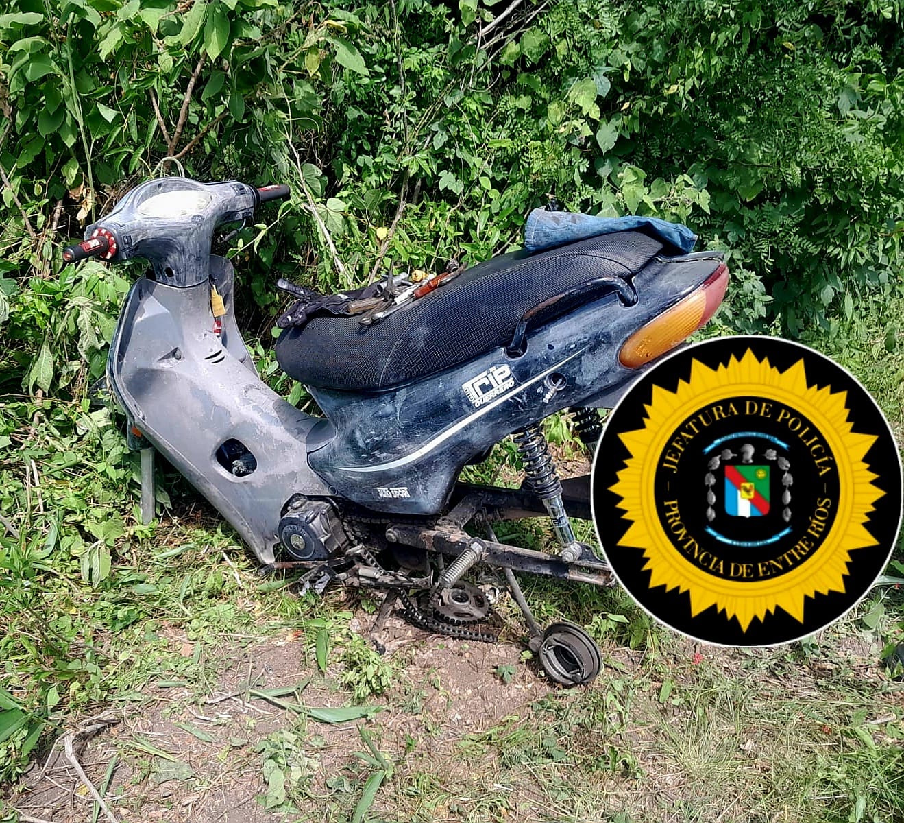 Recuperan en pocas horas una moto robada